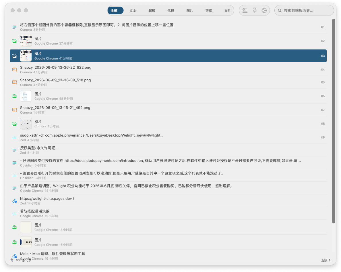 Clibo clipboard history dashboard